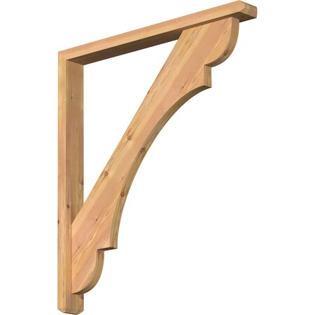 Olympic Craftsman Smooth Bracket W/ Offset Brace, Western Red Cedar, 3 1/2W X 32D X 36H